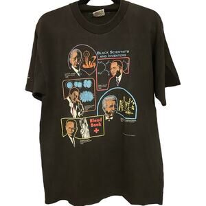 Vintage 90s Black Scientists and Inventors 1995 Black Culture Shirt Adult Large